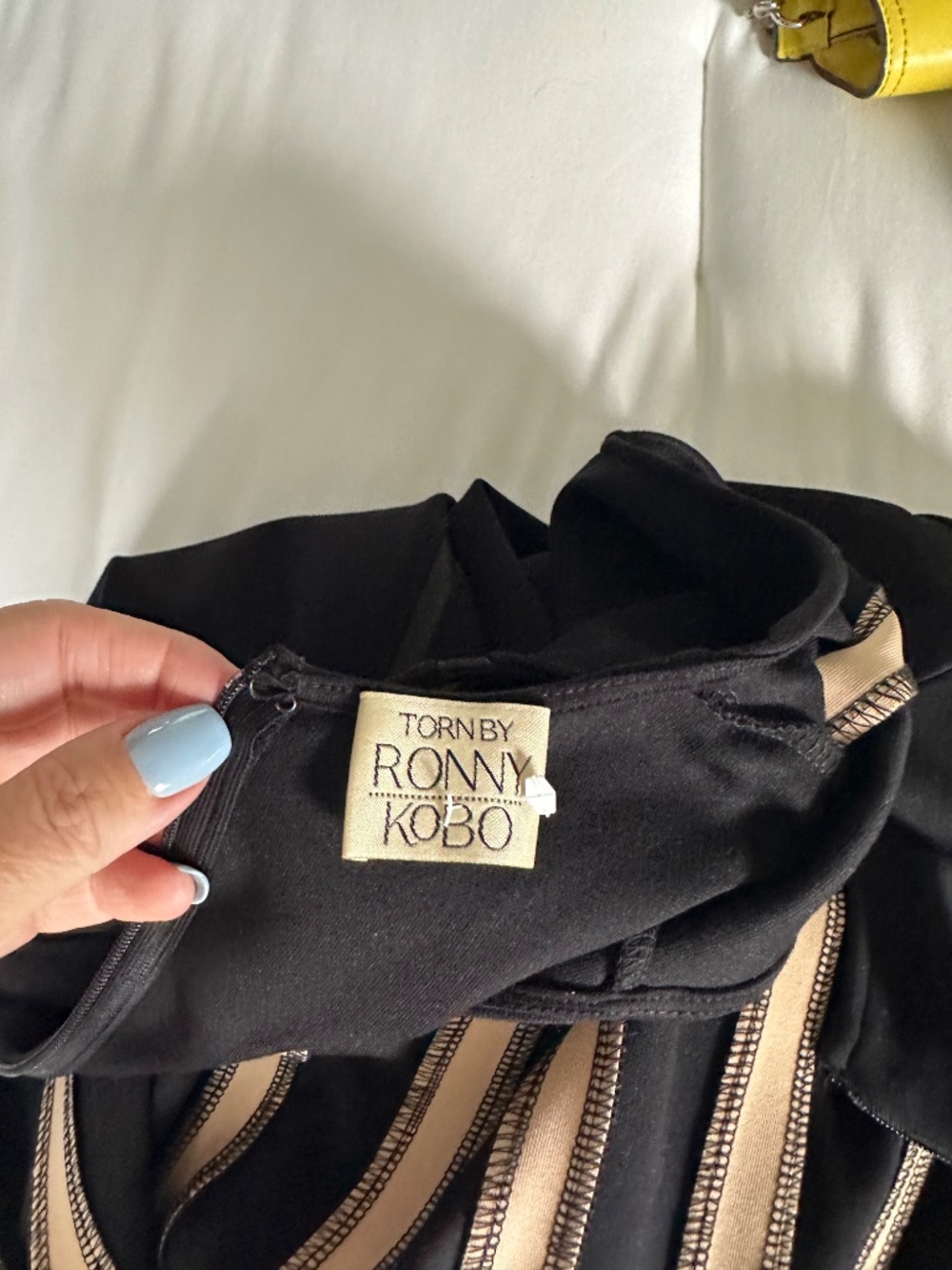 Torn by Ronny Kobo Black Short Sleeve Mini Dress - Sz M - Picture 6 of 7